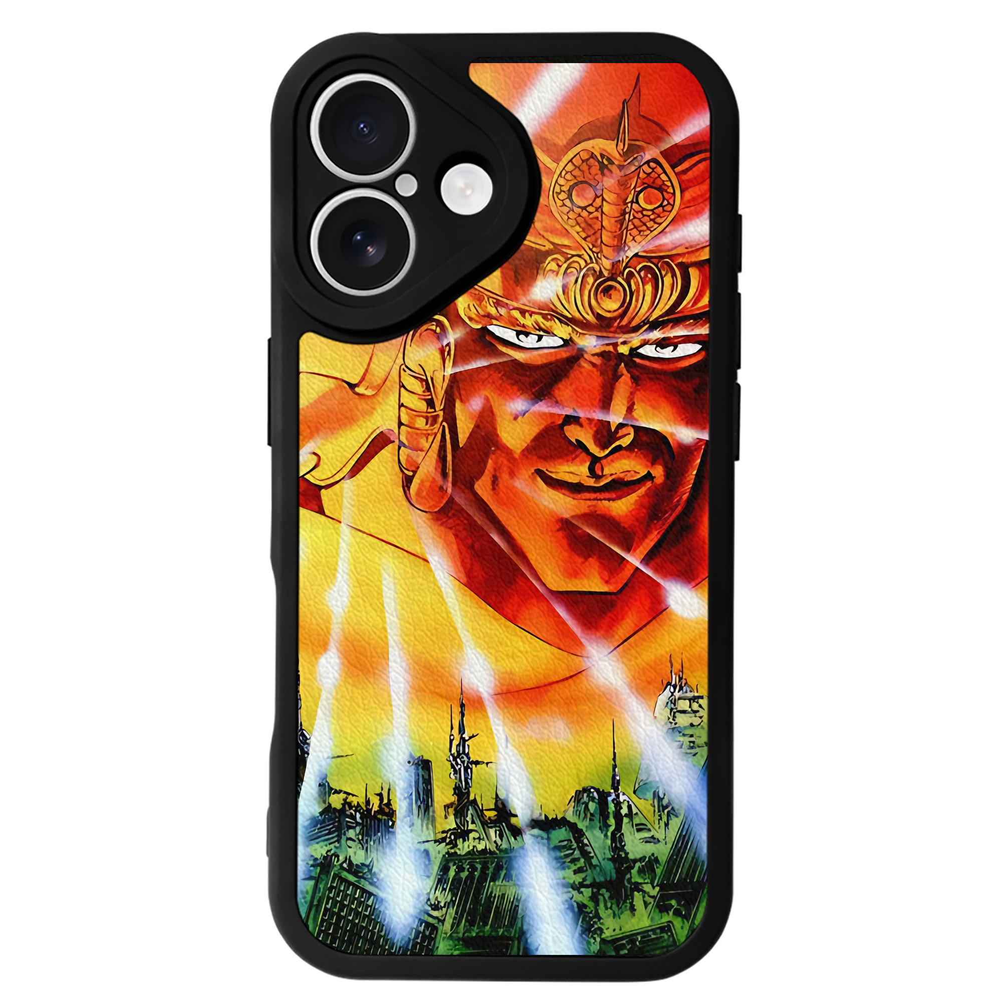 （画像用） 北斗の拳 Fist of the North Star 【iPhone 16シリーズ対応】シリコンスマホケース（レザー調） 材質：シリコン